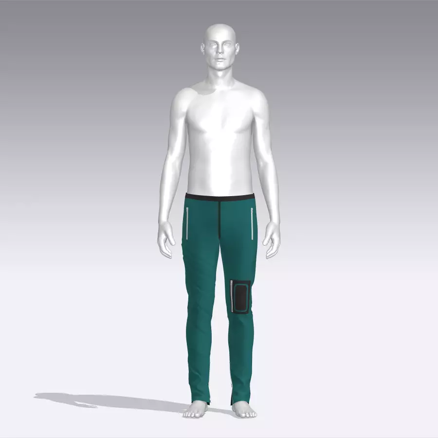Pants mannequin wearing leggings Low-poly 3D model_0