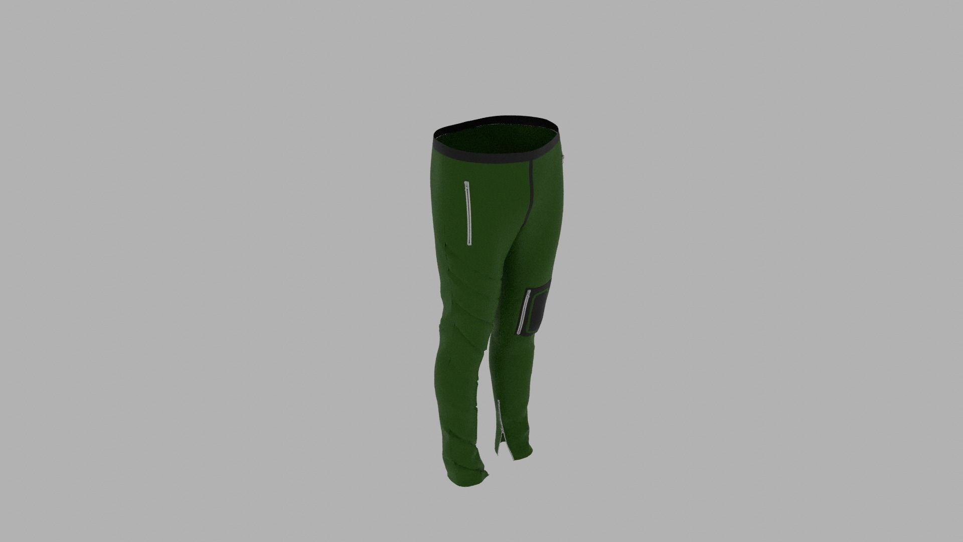 Pants mannequin wearing leggings Low-poly 3D model_6