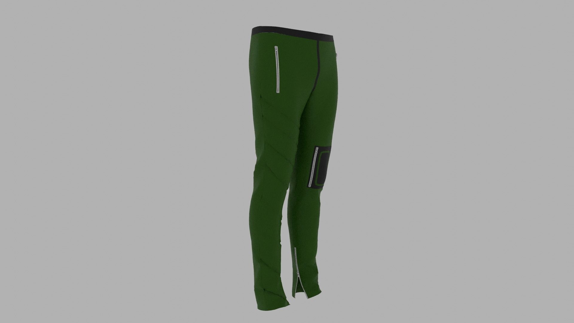 Pants mannequin wearing leggings Low-poly 3D model_3