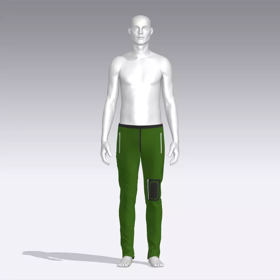 Pants mannequin wearing leggings Low-poly 3D model_0