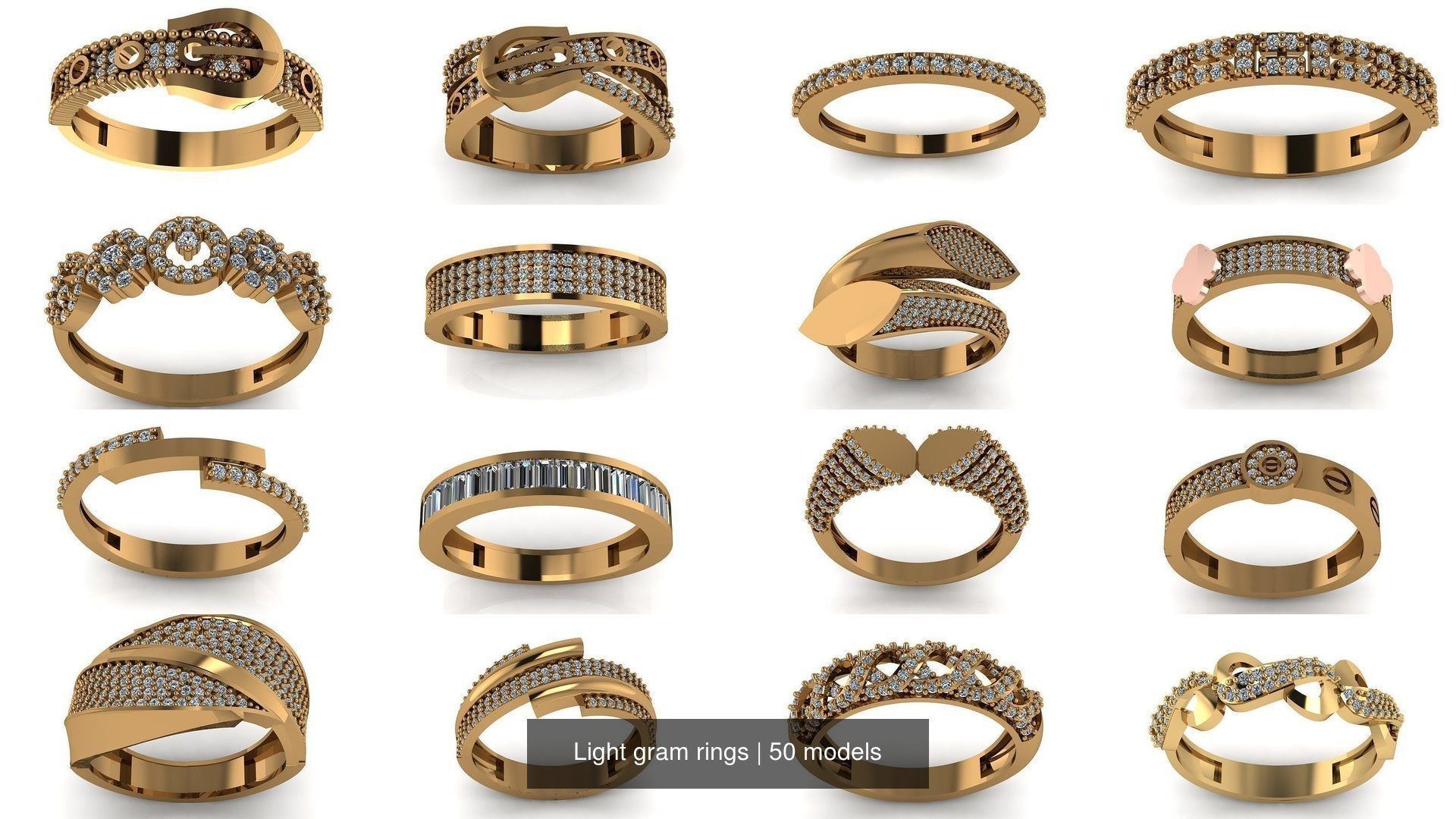 Light gram rings 3D Model Collection_2