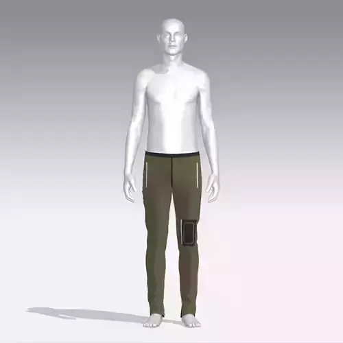Pants mannequin wearing pair of