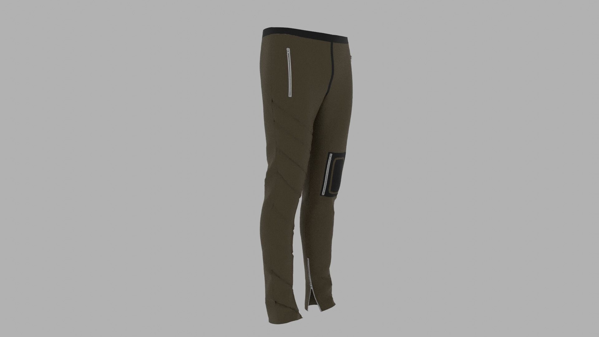 Pants mannequin wearing pair of Low-poly 3D model_3