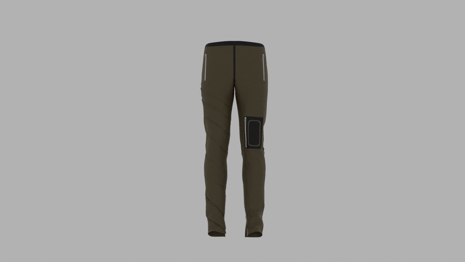 Pants mannequin wearing pair of Low-poly 3D model_7