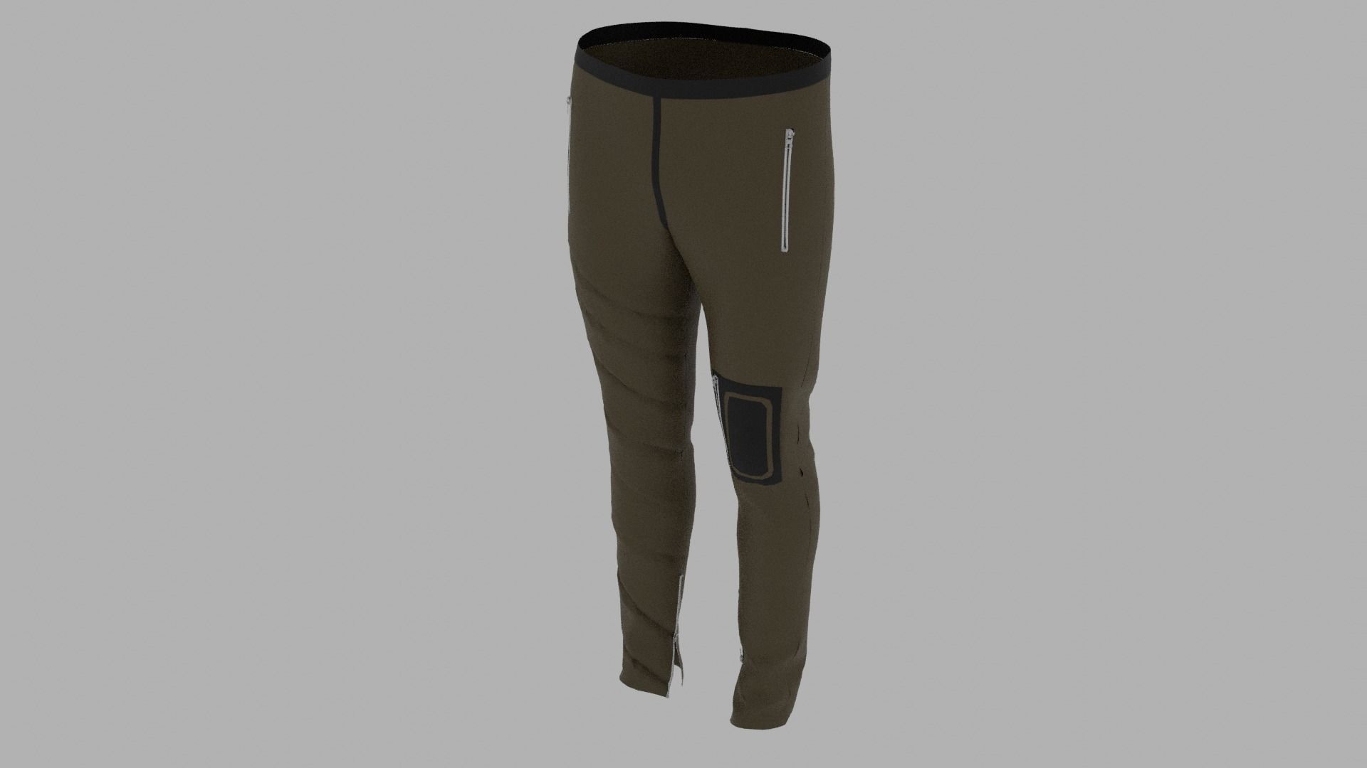 Pants mannequin wearing pair of Low-poly 3D model_5