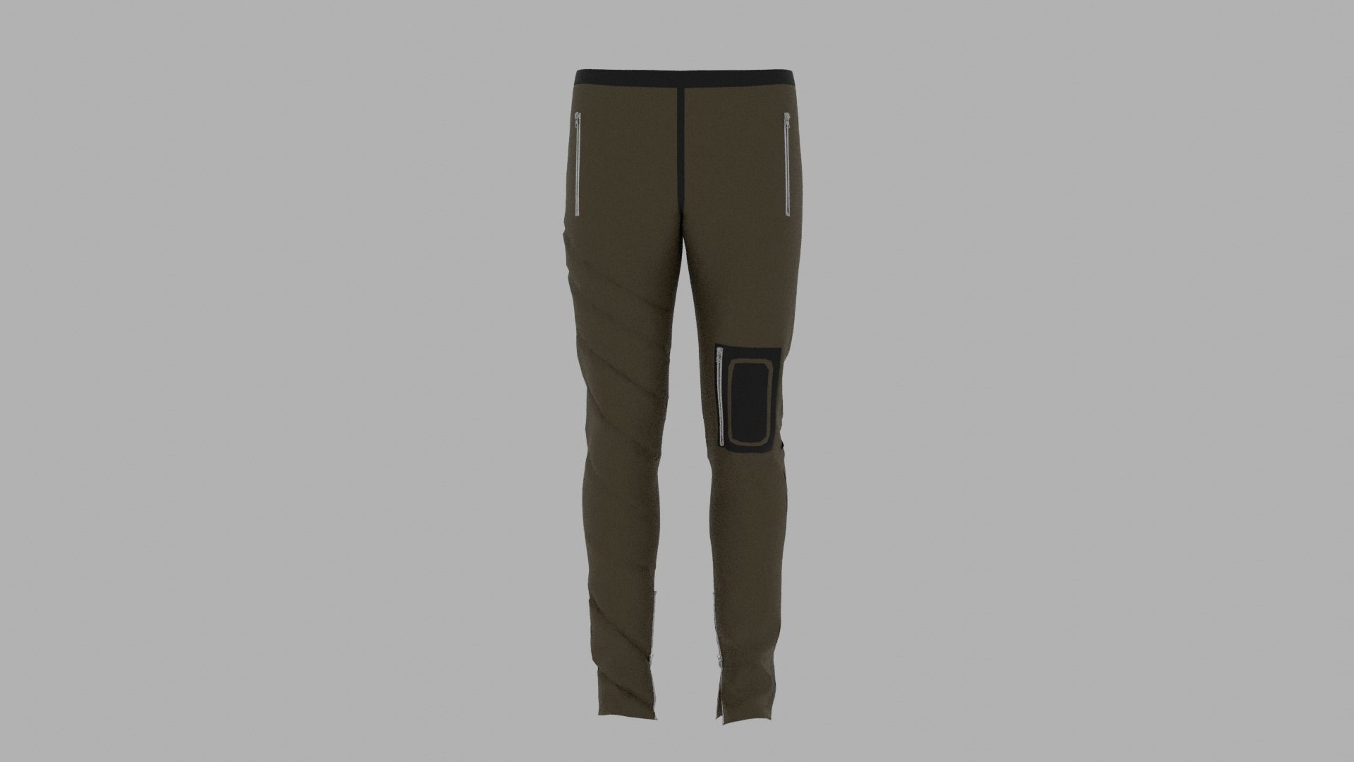 Pants mannequin wearing pair of Low-poly 3D model_1