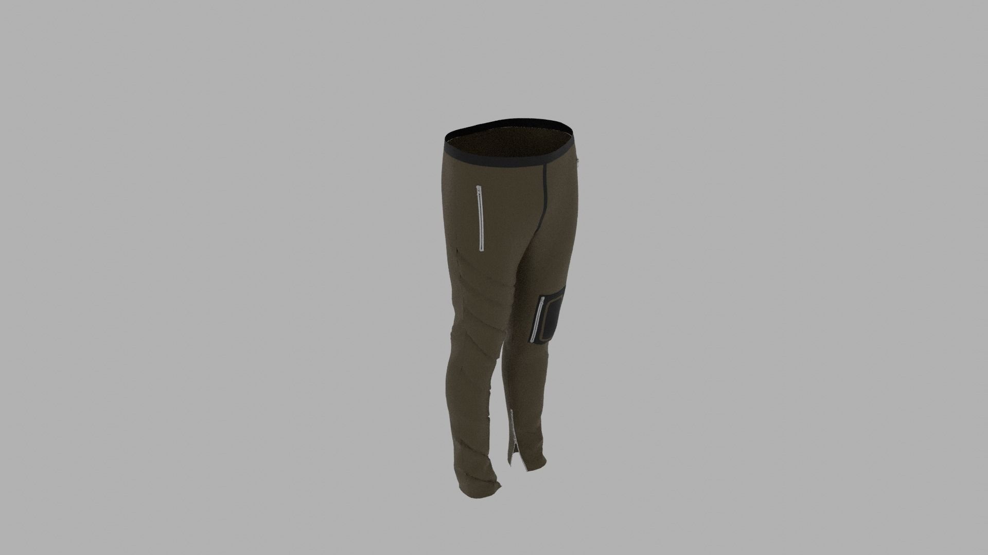 Pants mannequin wearing pair of Low-poly 3D model_6