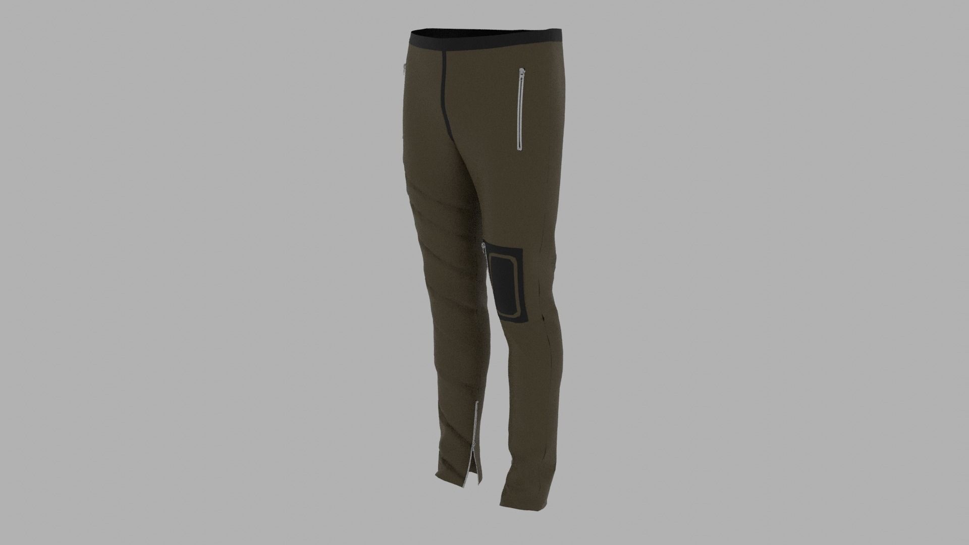 Pants mannequin wearing pair of Low-poly 3D model_2
