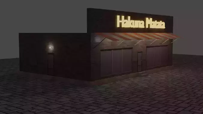 Mini shop or mini caffe bar 3D model