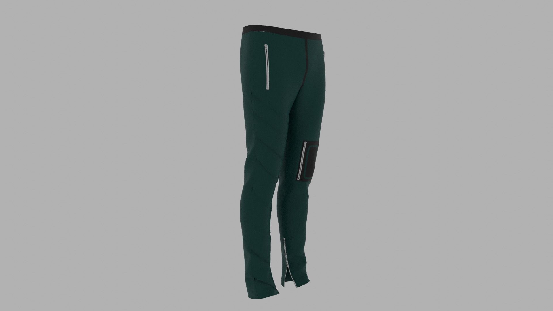 Pants mannequin wearing leggings Low-poly 3D model_3