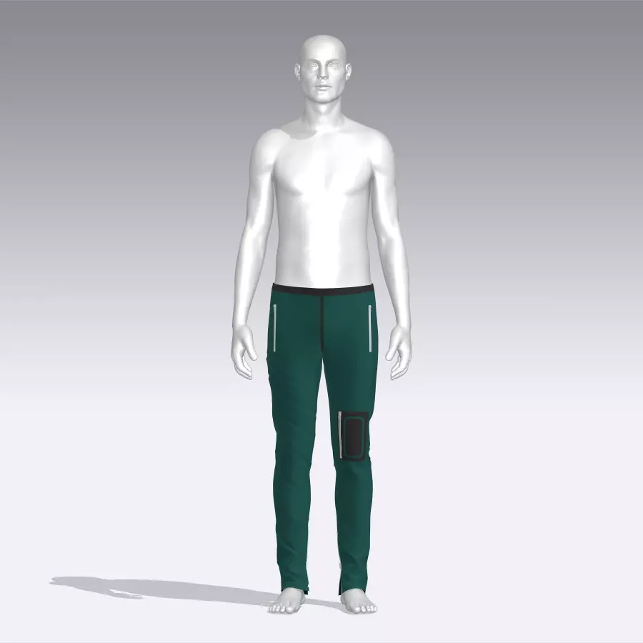 Pants mannequin wearing leggings Low-poly 3D model_0