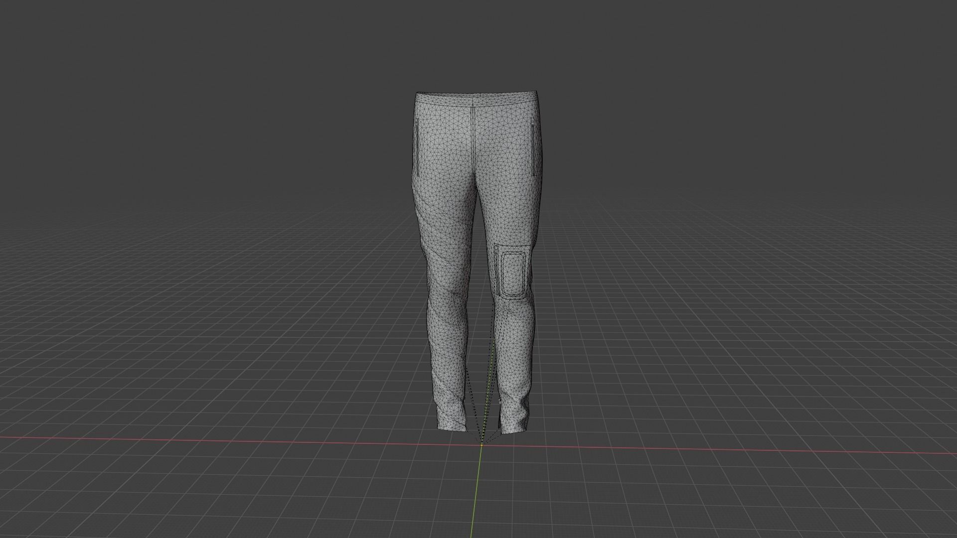 Pants mannequin wearing leggings Low-poly 3D model_8