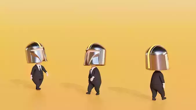 Lowpoly Human character 2 Low-poly 3D model