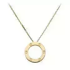 YD237 gold necklace with circle