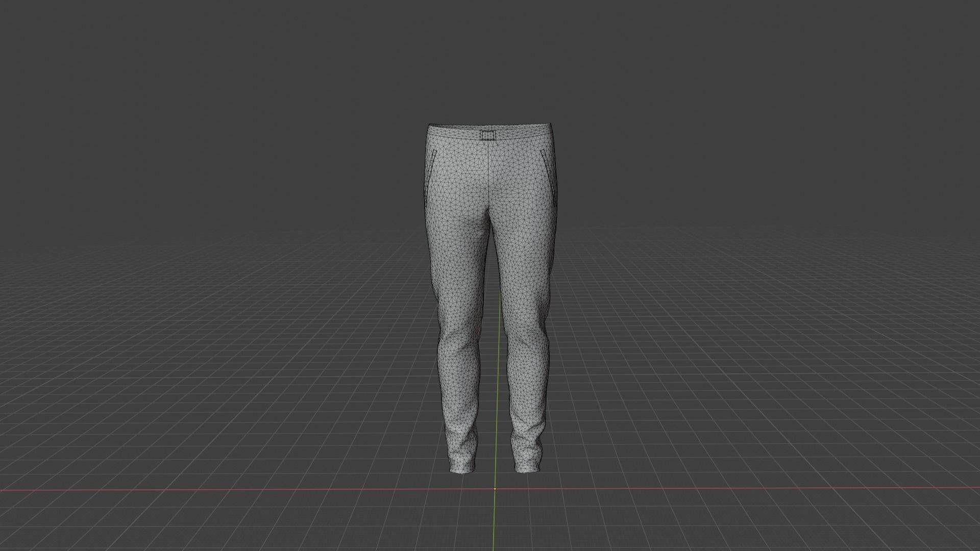 Pants mannequin wearing Low-poly 3D model_8