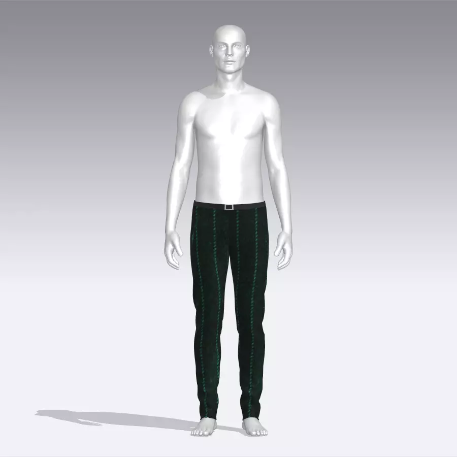 Pants mannequin wearing Low-poly 3D model_0