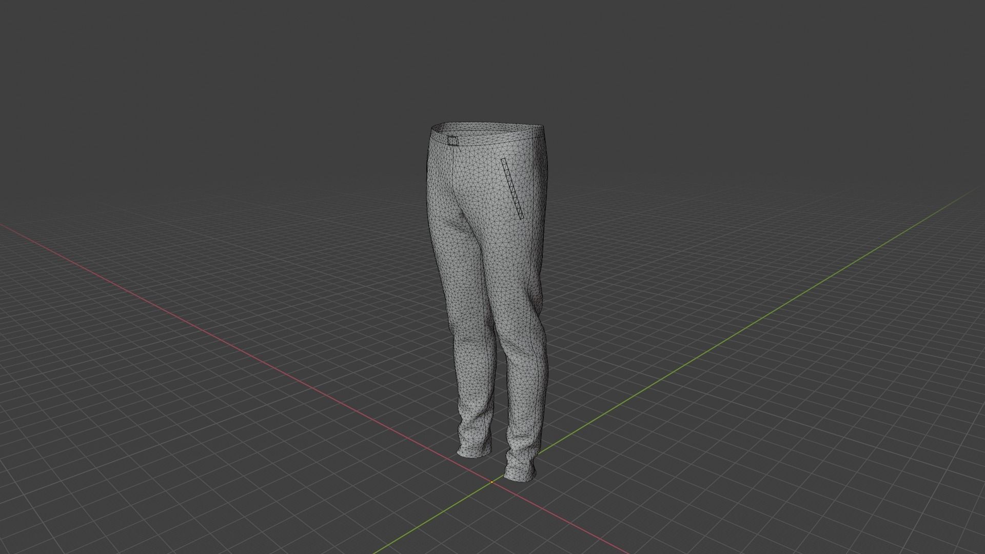Pants mannequin wearing Low-poly 3D model_9