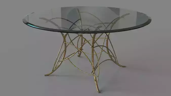 Amoret Glass Coffee Table Gold