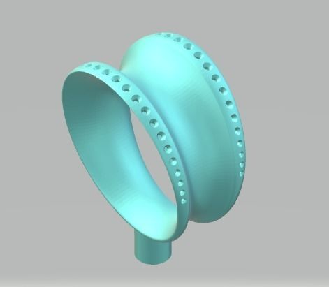 YD238 ring gold with diamonds 3D print model_5