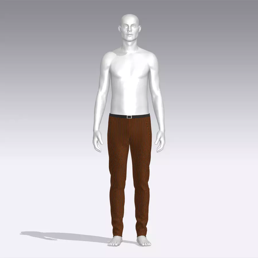 Pants mannequin wearing Low-poly 3D model_0