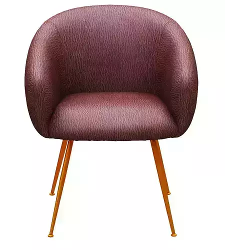Dining chair Leather and metal