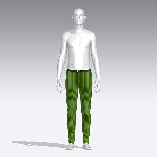 Pants mannequin wearing Low-poly 3D model