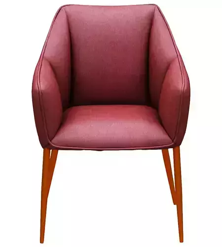 Dining chair Leather and metal