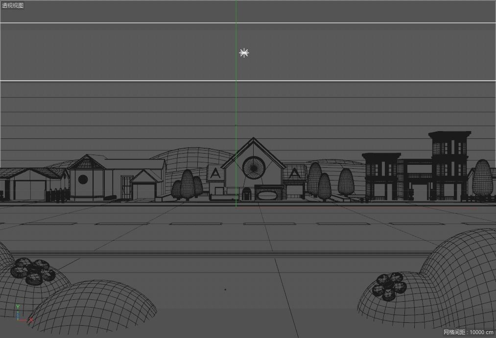 cartoon town 3D model_2
