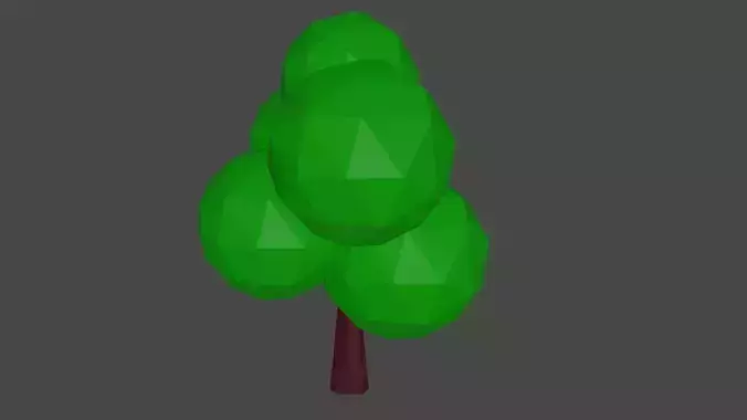 tree model polygonal