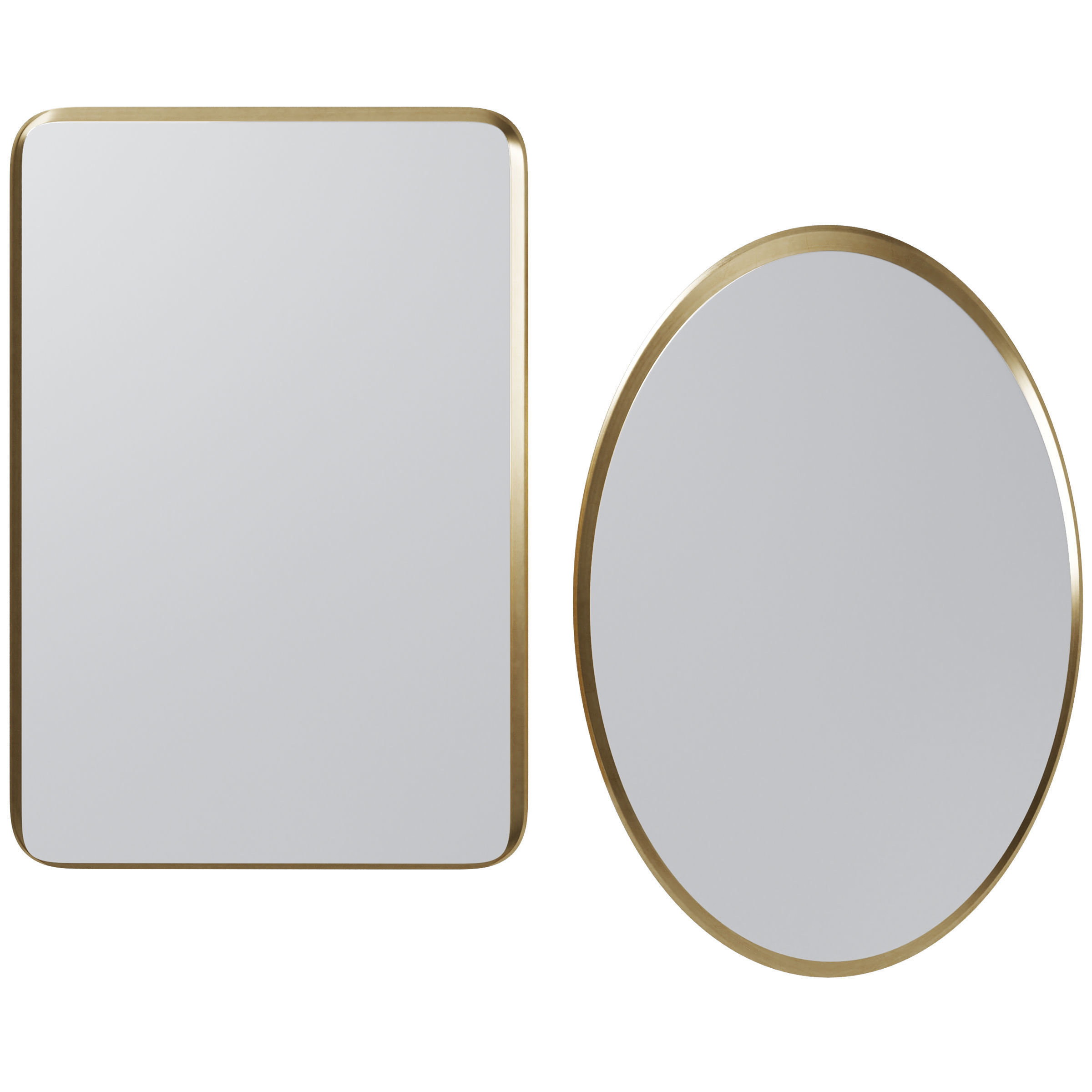 Mirror Jetset Square and Oval by Kare Design 3D model_2