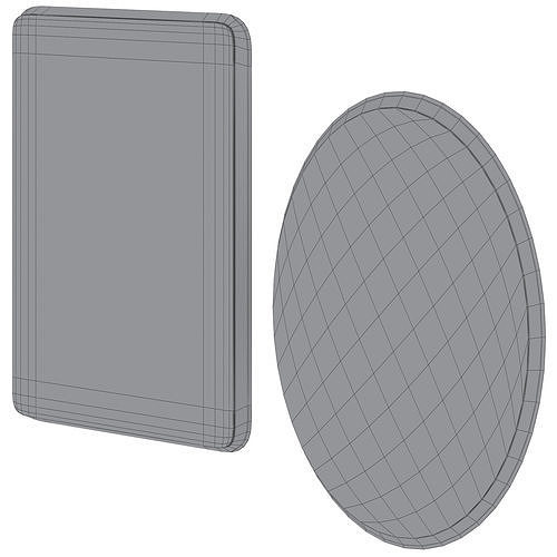 Mirror Jetset Square and Oval by Kare Design 3D model 4