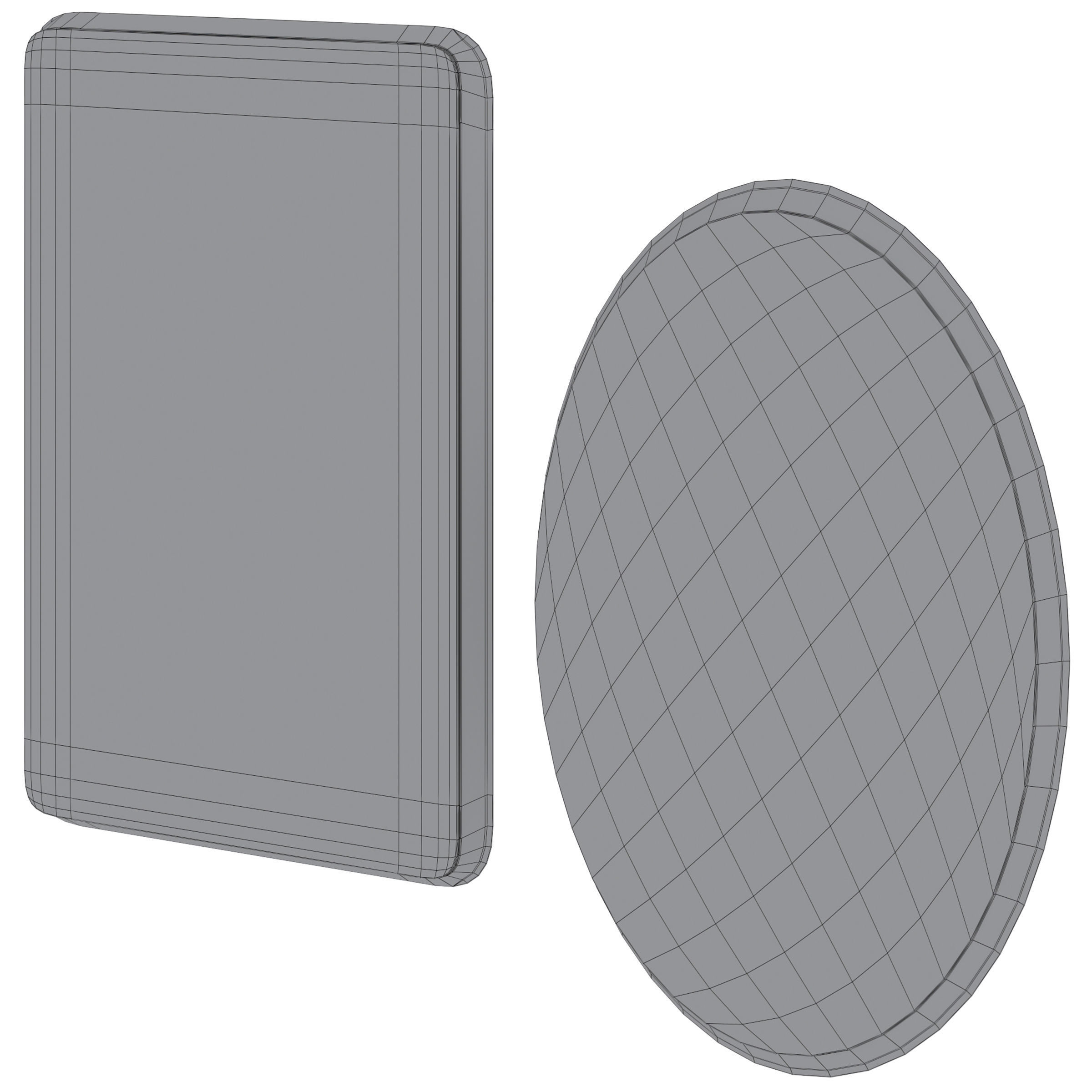 Mirror Jetset Square and Oval by Kare Design 3D model_3