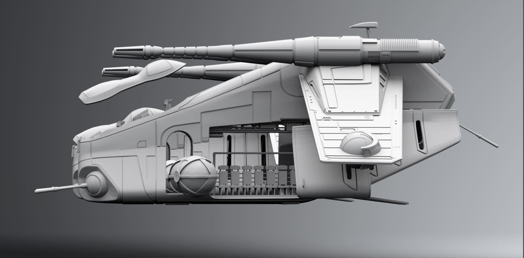 LAAT scale model 3D print model_1