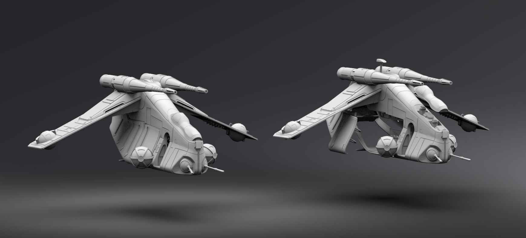 LAAT scale model 3D print model_4