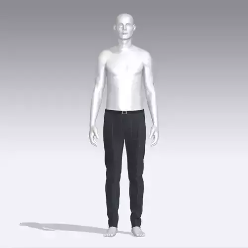 Pants mannequin wearing Low-poly 3D model