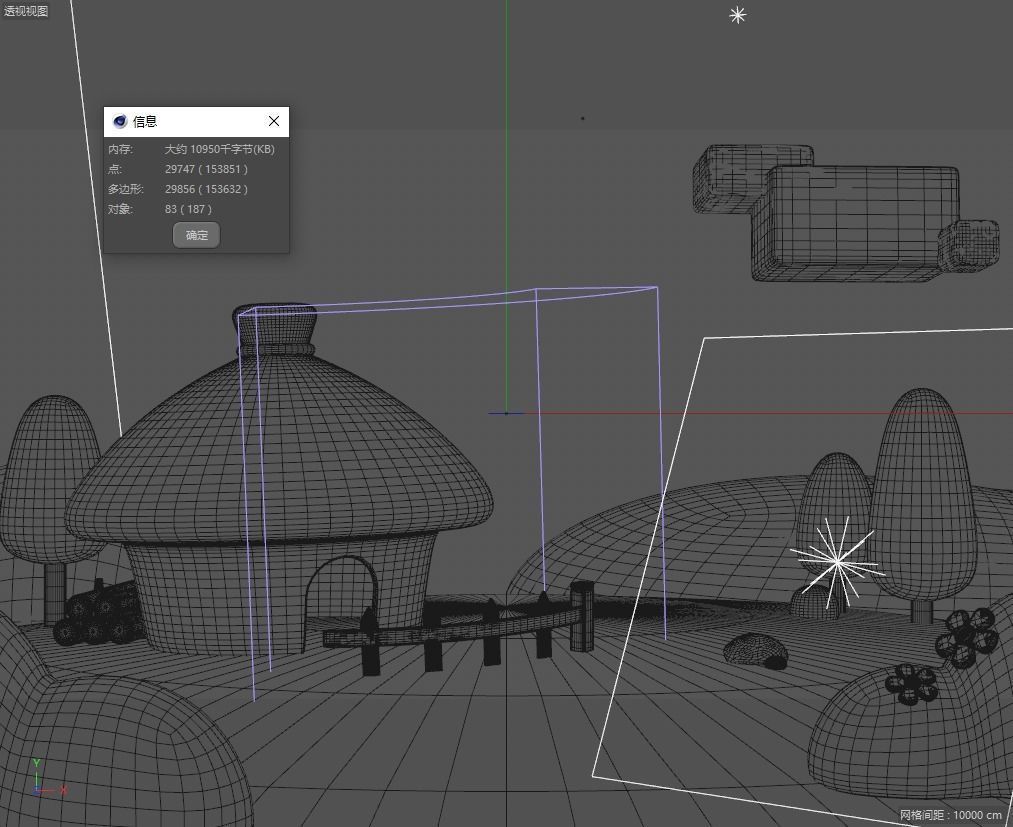 cartoon forest cabin 3D model_3