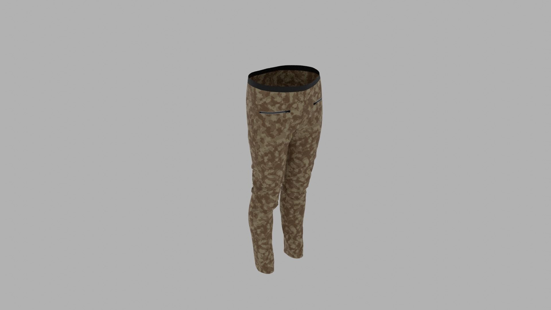 Pants mannequin in camouflage Low-poly 3D model_6