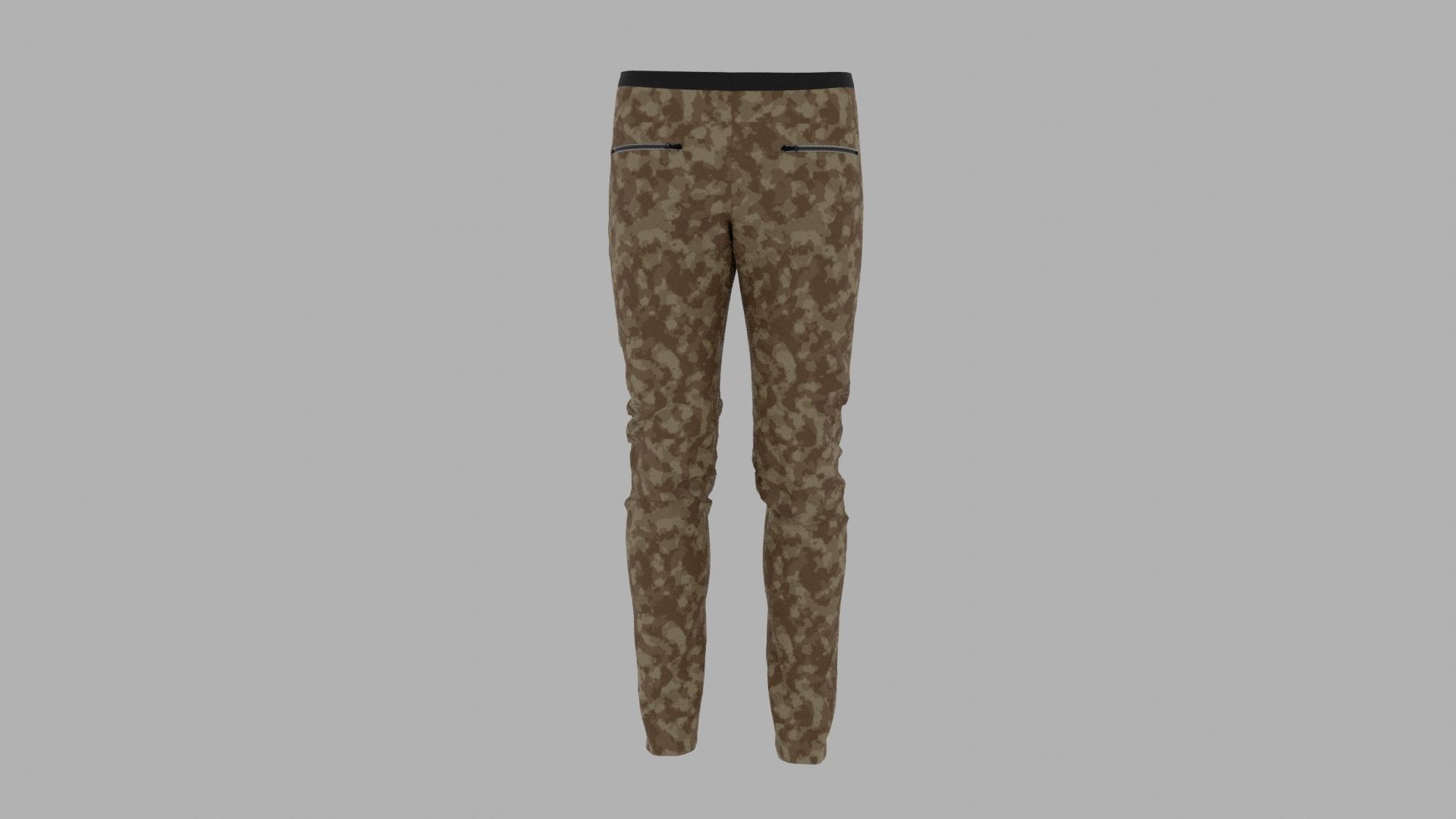 Pants mannequin in camouflage Low-poly 3D model_1