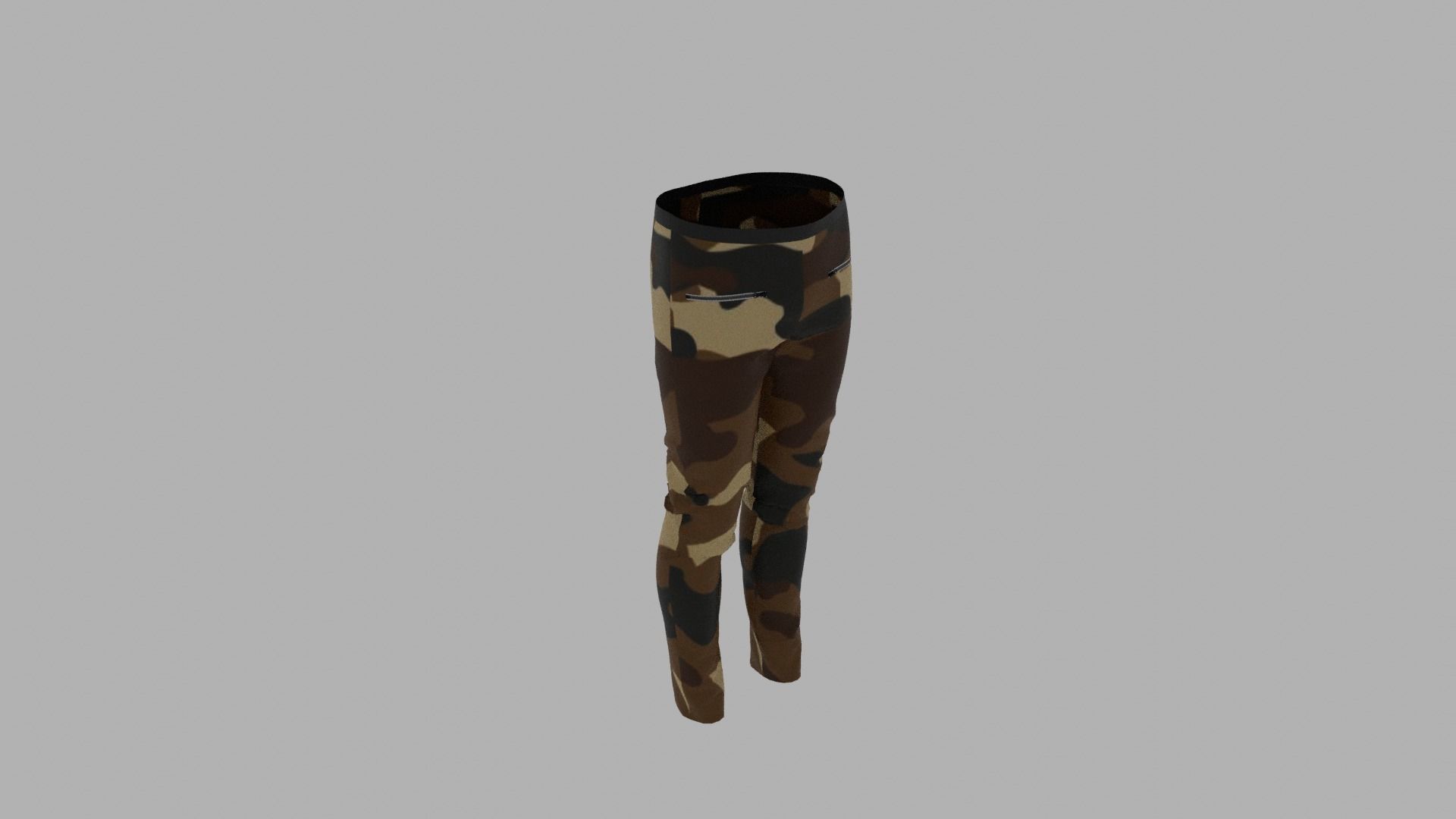Pants mannequin wearing camouflage Low-poly 3D model_6