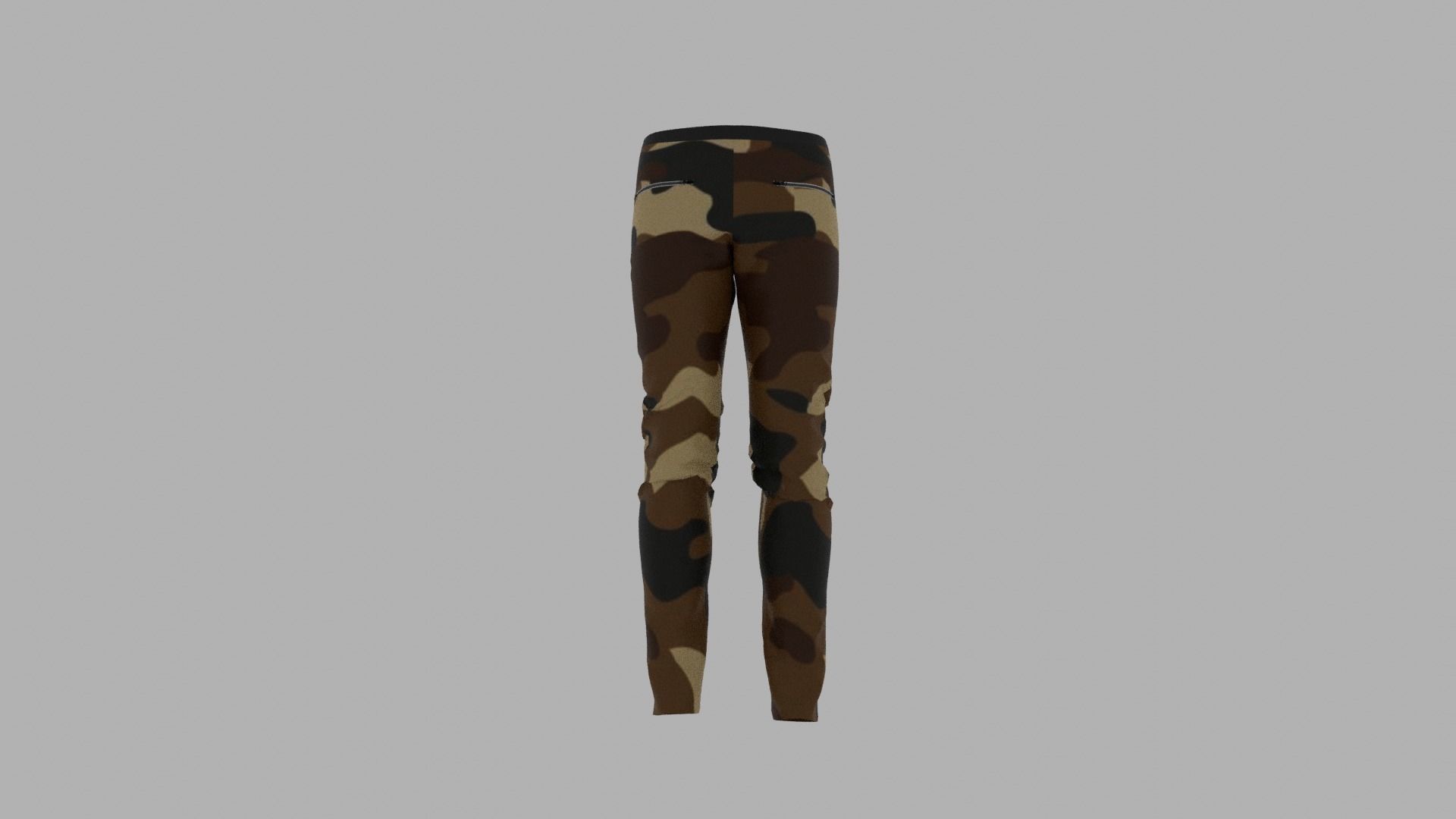 Pants mannequin wearing camouflage Low-poly 3D model_7
