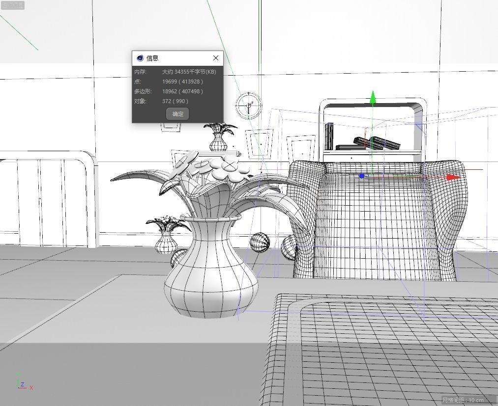 cartoon bedroom 3D model_3