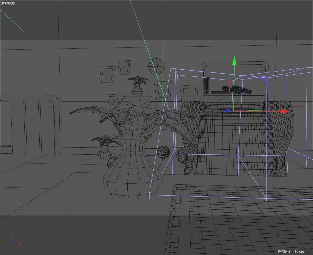 cartoon bedroom 3D model_2