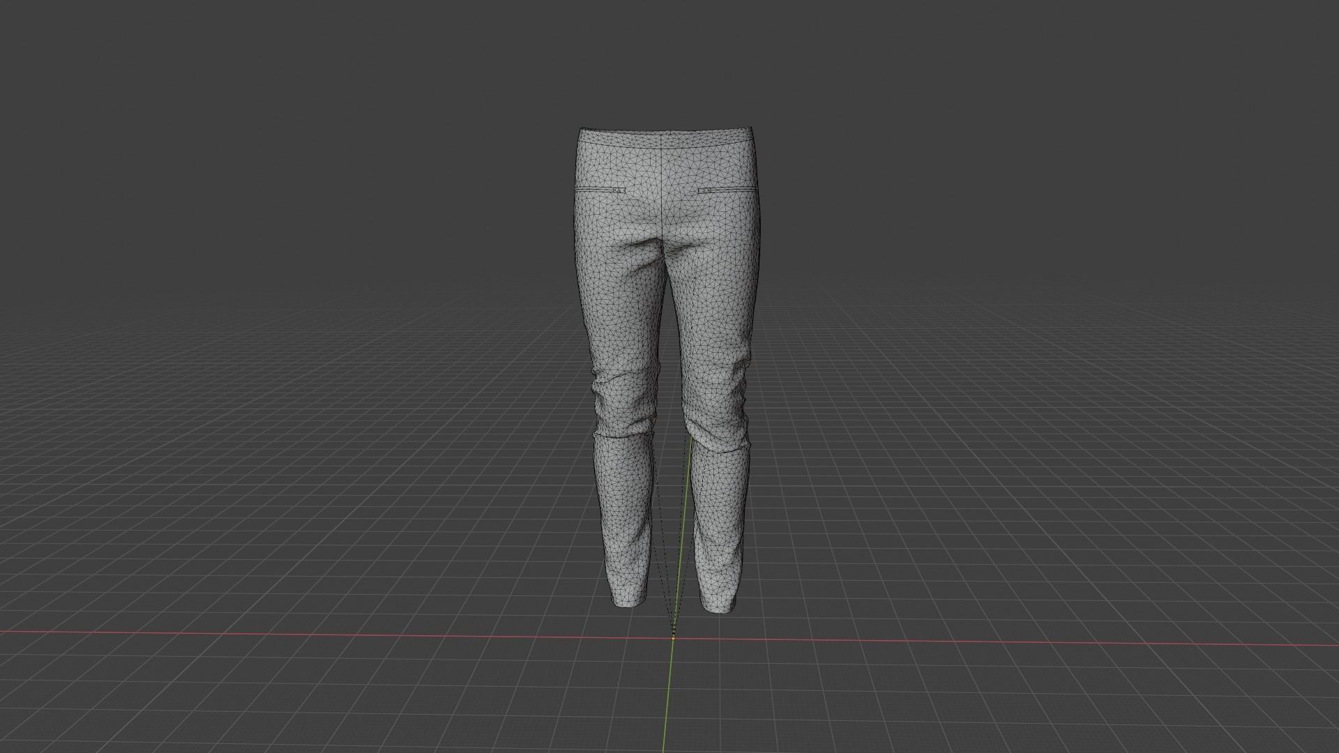 Pants mannequin wearing camouflage Low-poly 3D model_8