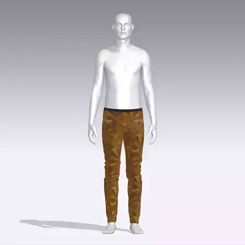 Pants mannequin wearing camouflage