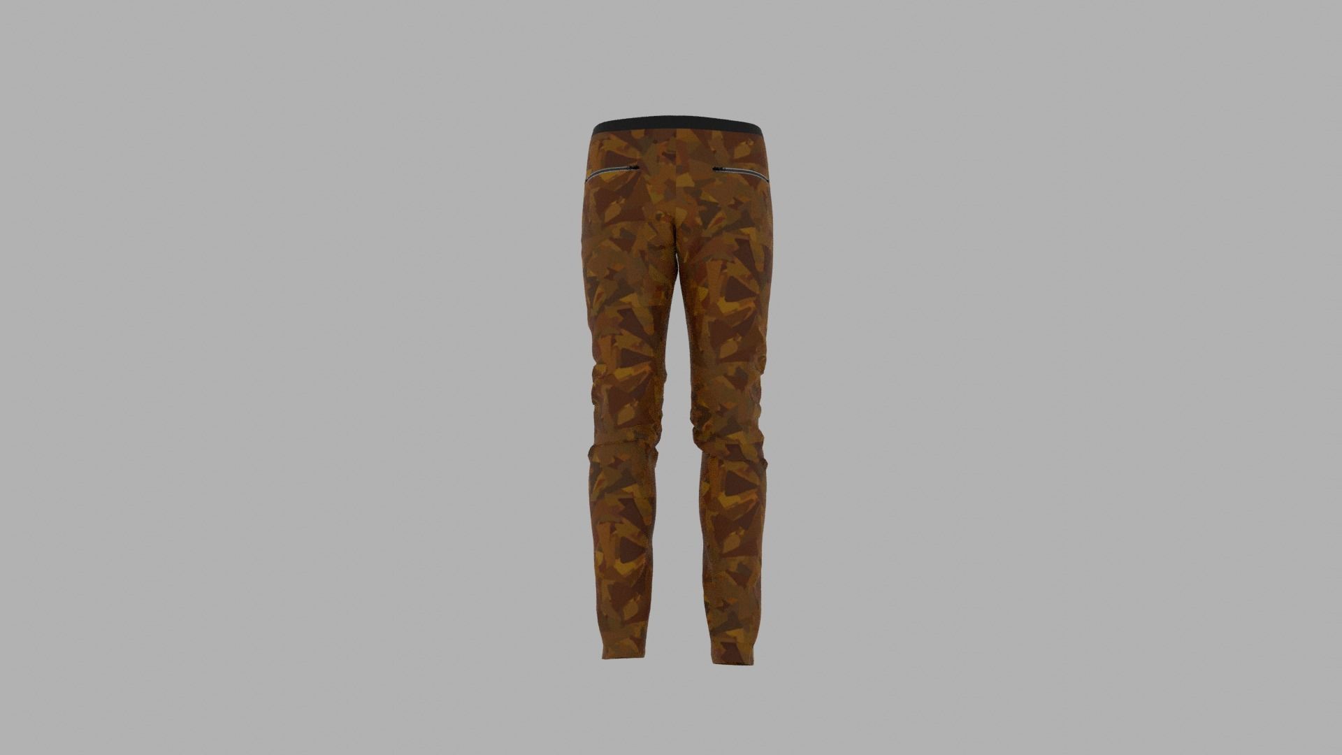 Pants mannequin wearing camouflage Low-poly 3D model_7