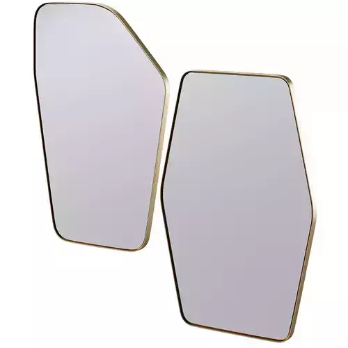 Wall Mirror Shape Brass by Kare Design