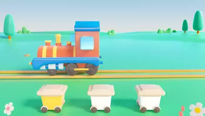 cartoon train track