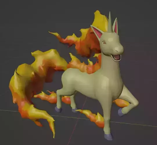 Rapidash pokemon 3D print model