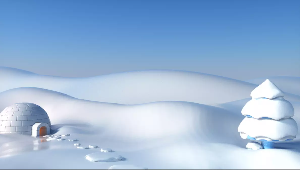  cartoon igloo 3D model_0