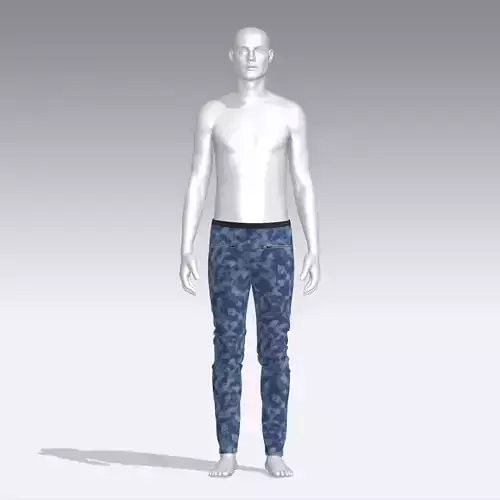 Pants mannequin wearing camouflage